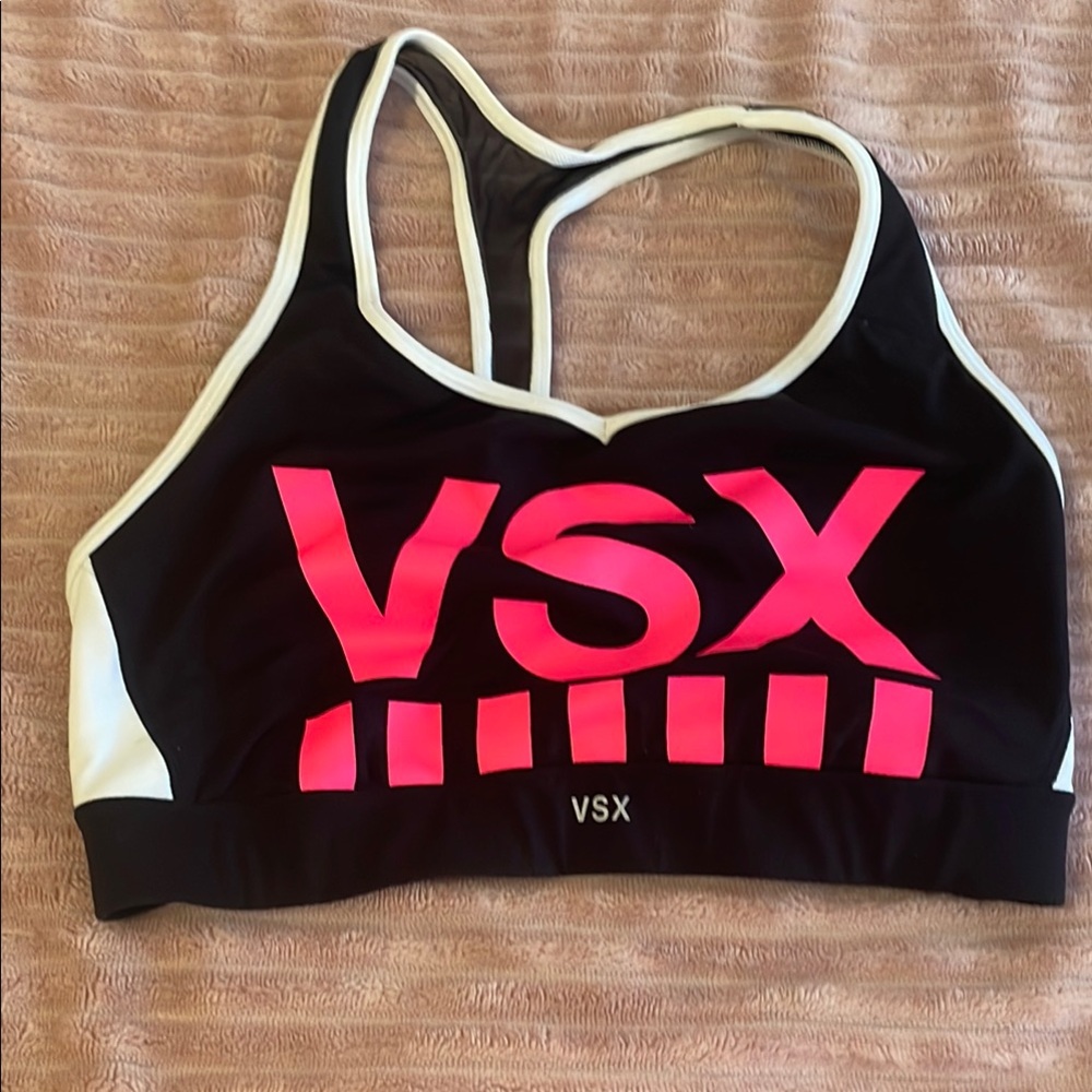 VSX Black and Pink Sports Bra